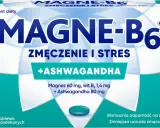 Magne b6 na co pomaga? Opakowanie suplementu diety Magne-B6 z ashwagandhą, wskazane na zmęczenie i stres. 30 tabletek.
