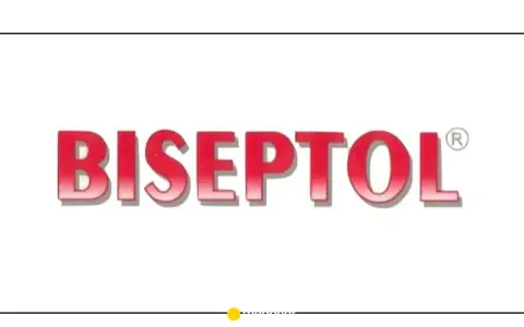 Biseptol na co? Czerwony napis z symbolem ®.