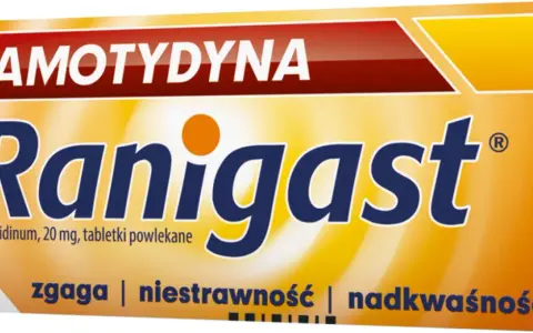Ranigast z famotydyną na zgagę, niestrawność i nadkwaśność. Opakowanie 30 tabletek.